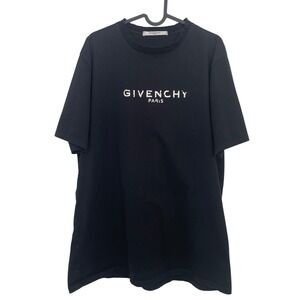 Givenchy T-Shirt Paris Logo Distressed Black XL